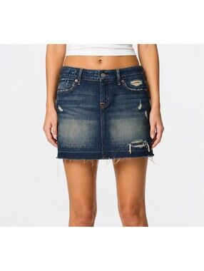 Gap×Madhappy Distressed Demin Mini Skirt Size 2/26 Limited Edition